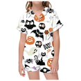thumbnail image 5 of WEAIXIMIUNG Pyjama Garçon Taille 6 Coupe Ample Ensemble de Pyjama Décontracté Imprimé avec Col à Boutons Manches Courtes et Short, 5 of 5