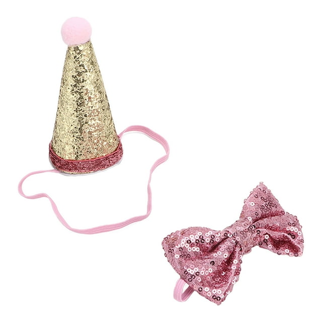 Sombreros y lazos de cumpleaños para perros, sombreros de cumpleaños para gatos y artículos para fiestas de mascotas Lazos de cumpleaños para perros elaborados con cuidado