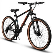 A27301 Ecarpat Mountain Bike 27.5 Inch Wheels, 21-Speed Mens Womens Trail Commuter City Mountain Bike, Carbon steel Frame Disc Brakes Thumb Shifter Front Fork Bicycles