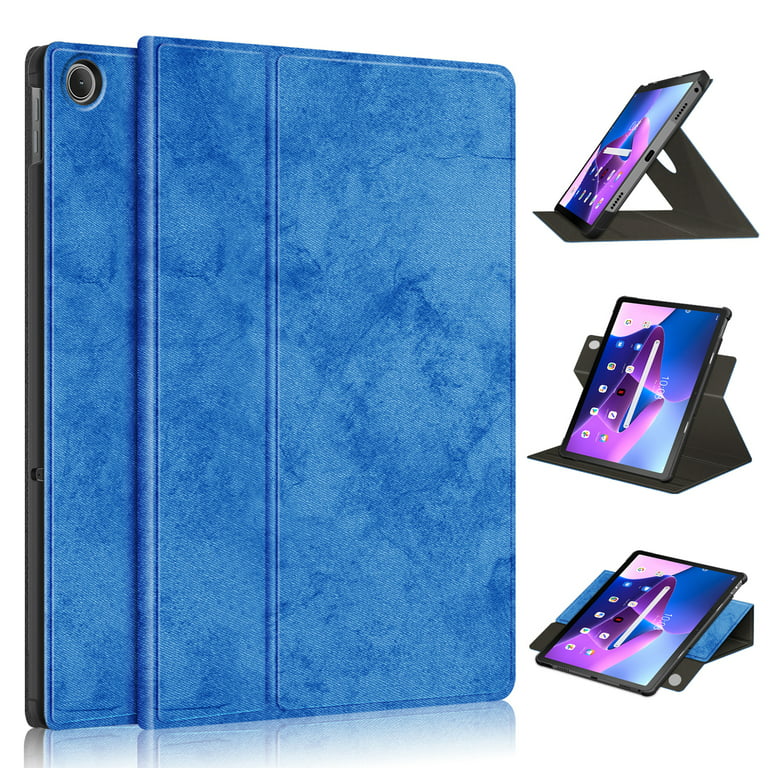 UUCOVERS Case for Lenovo Tab M10 Plus 3rd Gen (2022) 10.6 Inch - Slim Fit  Lightweight PU Leather Shell Trifold Adjustable Stand Protective Case Cover  for M10 Plus 3rd - 10.6 2022 (Darkblue) 