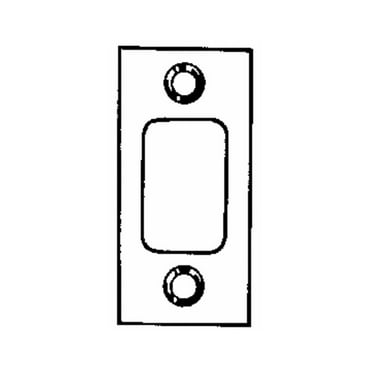 Kwikset 85072-3 1" x 2-1/4" Square Corner Deadbolt Strike Bright Brass Finish