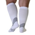 Plus Size Compression Stockings for Women and Men 20-30mmHg - White, 2X