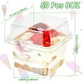 thumbnail image 4 of Dsseng 50 Pack 8 oz Plastic Dessert Cups with Lids Mini Parfait Cups with Lids Appetizer Cups for Party Clear Mini Dessert Cups Yogurt Dessert Shooter Cups for Pudding, 4 of 9