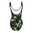 thumbnail image 3 of Womens One Piece Bathing Suit Summer Floral Print Tummy Control Swimsuits Square Neck Ruched Modest Swimwear, 3 of 3