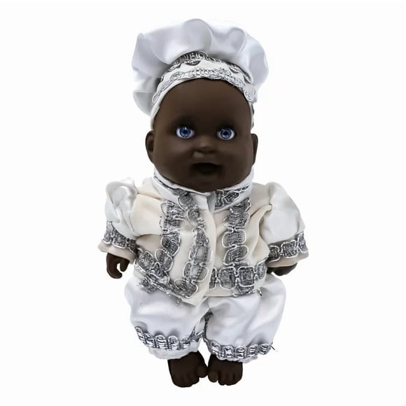 Congo Obatalá 15 cm – Figura para altar Santería Yoruba, Palo Mayombe y Vudú (M3), blanco/plata