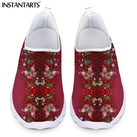 

Dream Butterfly Print Women Flats Shoe Pretty Animal Slip on Mesh Shoes for Female Light Breathable Walking Sneakers