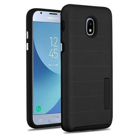 Phone Case For Samsung Galaxy J3 2018, J337, J3 V 3rd Gen, J3 Star, J3 Achieve, Express Prime 3 - Phone Case Shockproof Hybrid Rubber Rugged Case Cover Slim Dots Textured Black