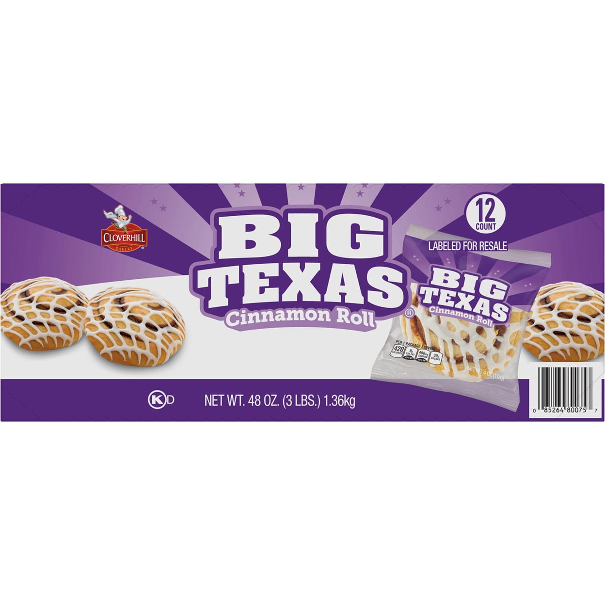 Big Texas Cinnamon Roll 4 Ounce (12 Pack)