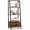 Rustic Brown, Black, variant on Gymax 4-tier Bookshelf w/ 2 Storage Drawers Sturdy Metal Frame Anti-toppling Devices White