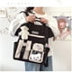 thumbnail image 2 of Mochila De Color Sólido 2021 Para Mujer, Mochilas Impermeables De Colores Caramelo Con Colgante De Insignia, Bolsa De Viaje De Nailon Para La Escuela Diaria Speravity AP006546-03, 2 of 5