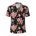 thumbnail image 2 of Daiia Rose Flowers Pattern Men’s Polo Shirts,Solid Deck Shirt,Classic Fit, Breathable Cotton Polo for Casual and Sport Wear-X-Large, 2 of 7