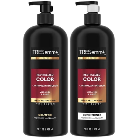 Tresemme Shampoo and Conditioner Set, Color Revitalize, Protects Hair Color for Weeks with Sunflower Seed Oil for Healthy Hair, 28 Fl Oz each