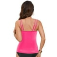 thumbnail image 6 of TOWED22 Tankini Tops for Women Tummy Control Bathing Suits Top U Neck Swimwear Tops No Bottom（Hot Pink,XXL）, 6 of 9