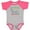 Baseball Heather and Hot Pink, variant on Inktastic Texas Grandma Loves Me Boys or Girls Baby Bodysuit