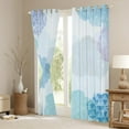 thumbnail image 3 of Japanese Style 30%-50% Blackout Curtains Watercolor Clouds Print Curtains & Drapes 38''Wx54''L, Cartoon Cloud Geometry Circle Triangle Design 30%-50% Blackout Curtains, Blue Colorful, 3 of 6