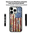 thumbnail image 6 of Star-studded American Flag for iPhone 14/13 Case, Cute Aesthetic Red Blue Stars Stripes Shock-Absorbent Protective,Black, 6 of 6