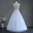 thumbnail image 3 of Women White Wedding Petticoat 2 Hoop Double Layer Bridal Crinolines with Tulle N, 3 of 10