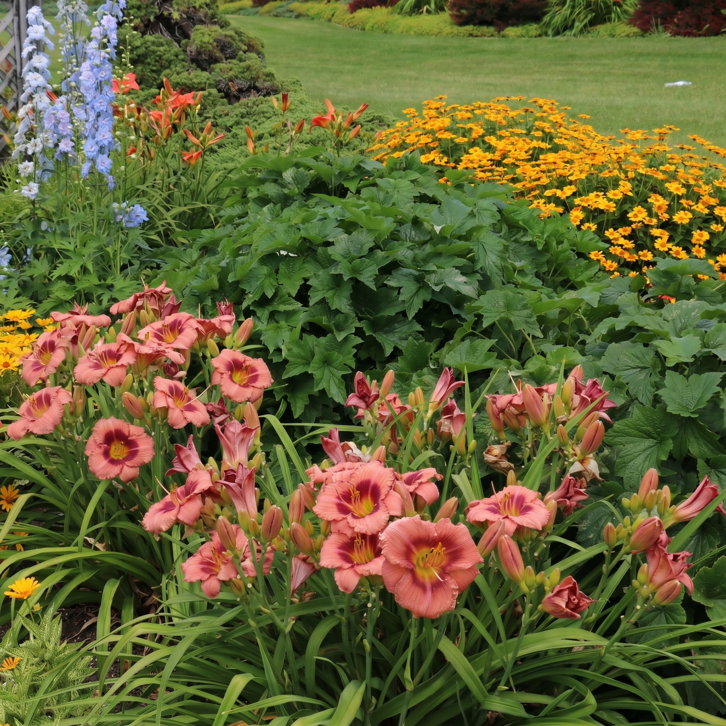 National Plant Network Bare Root Daylily Rosy Returns Perennial Plant (3-Pack)