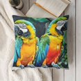 thumbnail image 3 of Parrots Print Throw Pillow Covers Soft Corduroy Pillowcase Decorative Cushion Cover Modern Square Cushion Cases for Living Room Bed Sofa Bedroom Pillow Included, 3 of 5