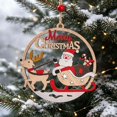 thumbnail image 4 of AOMXGD Christmas Wooden Hollow‑Cut Hanging Pendant, Wooden Ornament for Xmas Tree Wall Indoor Festive Decoration, 4 of 7