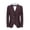 Burgundy, variant on Men's 3-Piece Slim Fit Check Suit