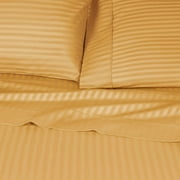 Superior 400 Thread Count Egyptian Cotton Sheet Set Of 5 Pieces, Gold, Split King