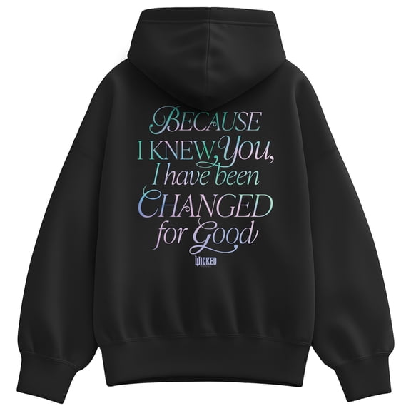 Wicked - Changed For Good - Ladies Oversized Fleece Hoodie Sweatshirt