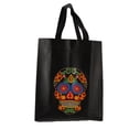 thumbnail image 2 of Bolso de mano con pintura de diamantes de imitación Bling Bling estilo calavera negro, 2 of 12