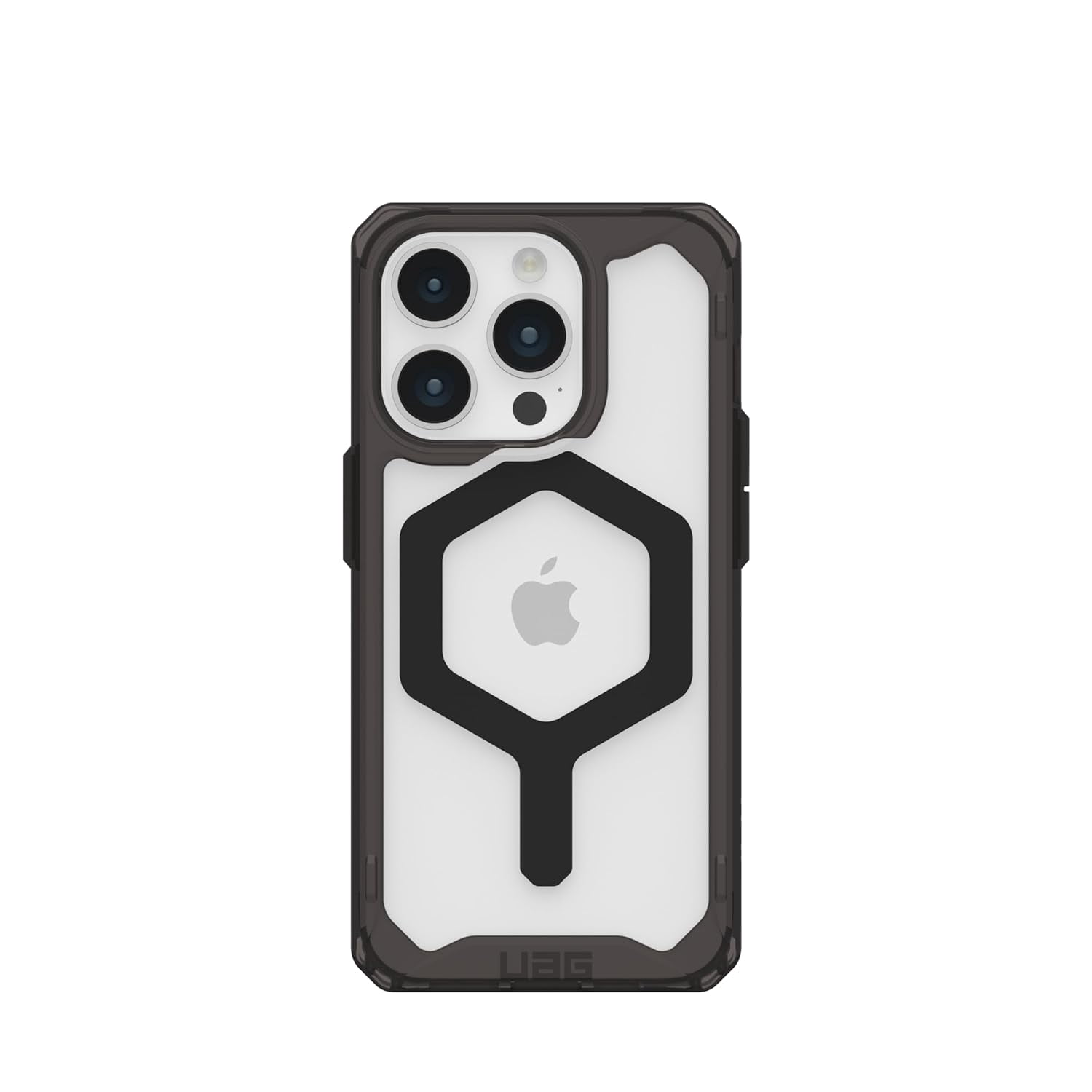 UAG iPhone 15 Pro Case 6.1" Plyo Black/Black Built-in Magnet Compatible with MagSafe Charging Rugged Anti-Yellowing Transparent Clear Protective Cover by URBAN ARMOR GEAR