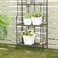 thumbnail image 2 of CosmoLiving by Cosmopolitan 7", 11", 5"H Indoor Outdoor White Metal Planter (3 Count), 2 of 9