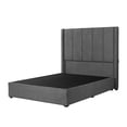 thumbnail image 2 of Box Base Cama + Cabecera Queen Size Nizza Gris, 2 of 8