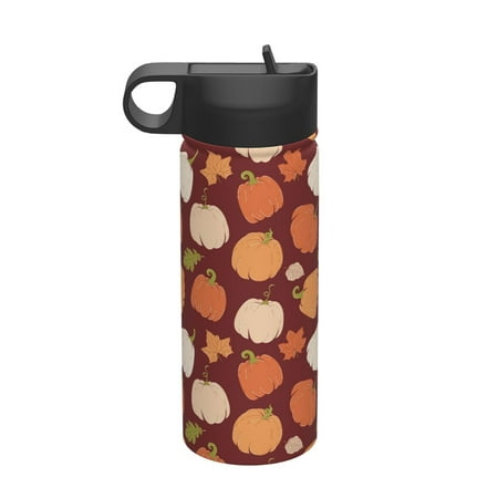 

Susaid Happy Thanksgiving Day Print 18oz Sports Insulated Kettle Stainless Steel Water Bottle For Running Hiking Cycling Climbing