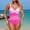 A389 Pink, variant on One Piece Swimsuits for Women V Neck Color Block Bathing Suits Tummy Control Ruched Slimming Flattering Monokini