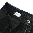 thumbnail image 4 of KIDSCOOL SPACE Big Girls' Wide-leg Jeans, Elastic Band Inside Big Patchwork Flared Denim Pants,Black,9-10 Years, 4 of 6