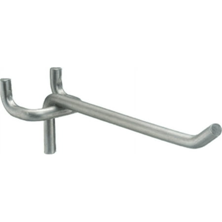 Hook Pegboard 4in Strght Zinc