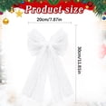 thumbnail image 3 of Tulle Bow,11.8x7.8 Inch Double Layer Tulle Christmas Bows,Soft Fabric Pre‑Formed Christmas Bow Knot,Decorative Sheer Ribbon Bow Decor,Coquette Tulle Holiday Bow Decoration for Party,Tree, 3 of 4