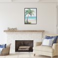 thumbnail image 3 of Stupell Industries Soft Palm Tree on Beach Landscape Painting Black Framed Art Print Wall Art, 24 x 30, 3 of 9