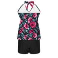 thumbnail image 6 of UTSJKR Women Tankini Swimsuits Two Piece Floral Tummy Control Bathing Suits Top with Shorts Bottom Swimwear Set Multicolor S, 6 of 7