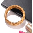 thumbnail image 4 of Brazalete de ratán para mujer, brazalete tejido trenzado de mimbre ligero hecho a mano, brazalete grueso llamativo Ormromra WMZY-491, 4 of 6