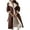 Coffee, variant on Women's Casual Double-Wear Stand-Up Collar Coat Maillard Wear Composite Leather Plush Coat