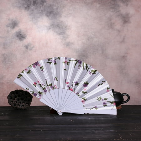 

Fans Tantouec White Fan Decorative Fan Retro Fan Flat Silk Cloth Plastic Folding Fan Dance Fan White 1 Pc Fan Home Essentials Household Fan Clearance