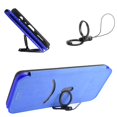 thumbnail image 4 of KAIYANG Funda de cuero PU anticaídas para Nokia C22, funda con textura de fibra de carbono y ranura para tarjetas, estilo B, Nokia C22, color azul, 4 of 5