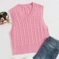 thumbnail image 2 of KaLI_store Sweater Tanks for Women Women's Cable Knit Sweater Vest Sleeveless Ribbed Summer Pullover Tops RD1,S, 2 of 4