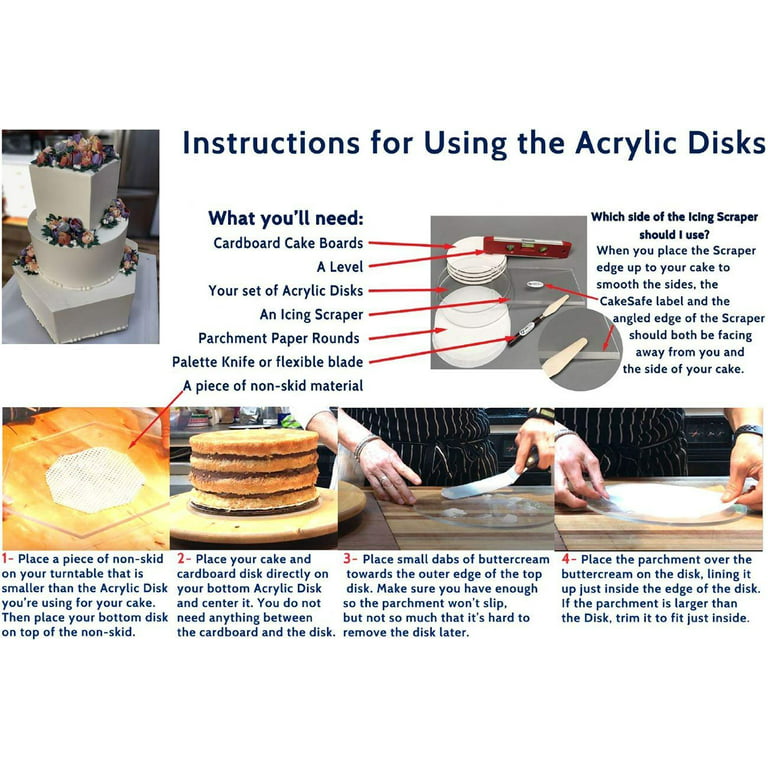 Acrylic Cake Disc - Round Acrylic Disc Set, 2pk Cake Disk – Spec101