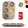 thumbnail image 3 of Donut Baking Pans, Non Stick 6 Cavity Doughnut Pan Bpa Free Donut Molds For Baking, 2 Count, 3 of 5