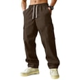 thumbnail image 6 of Lumtrix Men's Relaxed Fit Cargo Pants Baggy Straight Leg Casual Work Sweatpants with Pockets for Hiking Fishing Coffee S, 6 of 9