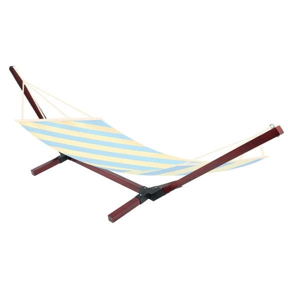 Kojem Wood Hammock Stand 2 Person, Outdoor for Patio Garden Yard Picnic Camp 600 lb