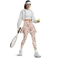 thumbnail image 5 of COEQINE Ruffle Pleated Tennis Skirted Legging for Women with Pockets Hedgehog and Strawberry Print Comfy Fashion Golf Pickleball Leggings High Waist Tennis Skirts, XL, 5 of 7