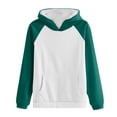 thumbnail image 4 of Timegard Sweatshirts for Women Long Sleeve Hoodies Pullover Fall Color Block Loose Tops with Pockets, 4 of 4