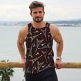 thumbnail image 6 of Cauagu Eiffel Tower Print Men's Sleeveless Muscle Shirts,Tank Tops Quick Dry Workout Tank Top Gym Muscle Tee Fitness Bodybuilding T Shirt for Men-XX-Large, 6 of 7